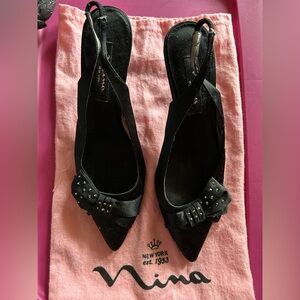 Elegant Black Slingback Heels